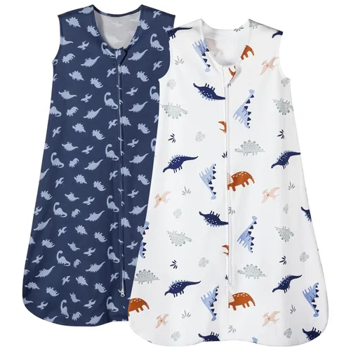 Miniatura 11 de PHF Saco de dormir de algodón 100% orgánico para bebé, manta vestible para bebé de 0 a 6 meses, saco de dormir infantil con cremallera de 2 vías