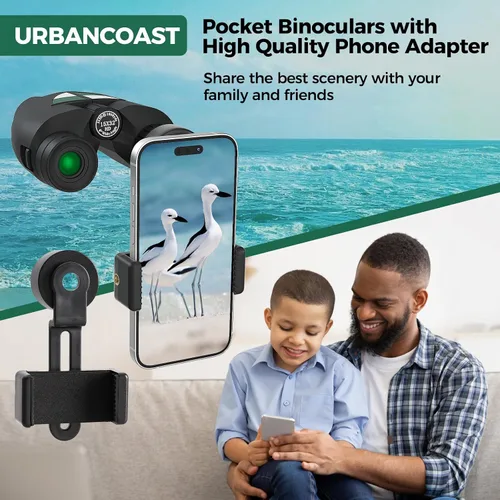 Miniatura 4 de Prismáticos compactos de 15 x 32 para adultos, prismáticos pequeños y ligeros de alta potencia con adaptador de teléfono para conciertos, cruceros