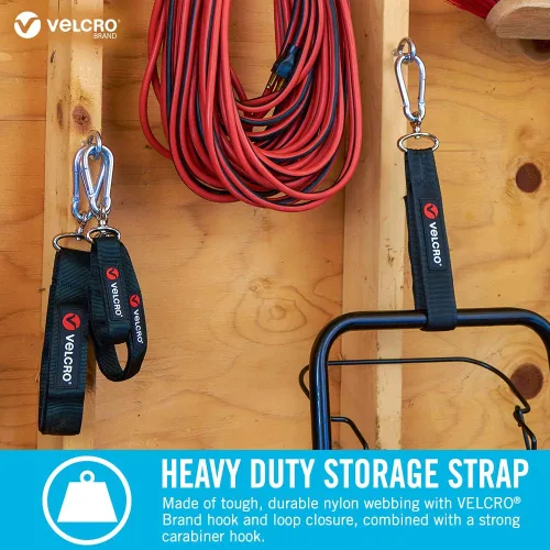 Miniatura 5 de VELCRO Brand Correa Fácil de Colgar Almacenamiento Resistente para Exteriores de Cables de Extensión, Cables, Herramientas, Bicicletas