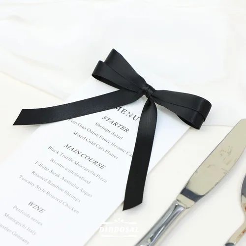 Miniatura 9 de Cinta de satén negra, 1/2 pulgada x 50 yardas, cinta fina para envolver regalos, arreglos florales, invitaciones de boda, despedida de soltera