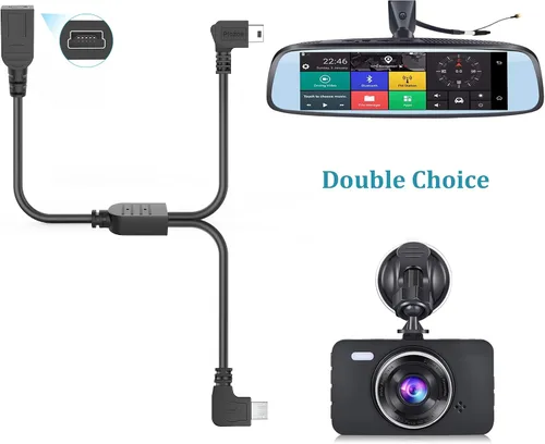 Miniatura 4 de Cable adaptador USB mini hembra a mini/micro macho, cable de carga USB2.0, compatible con Garmin Nuvi GPS, cámara de salpicadero, cámara de espejo