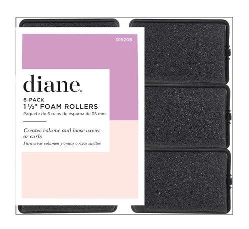 Miniatura 8 de Diane Rodillos de espuma, Negro, 1.25", 8/bolsa