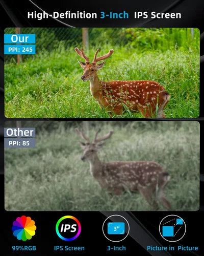 Miniatura 5 de Gafas de visión diurna/nocturna 4K Binoculares de visión nocturna con aplicación inteligente – Rango de visión de hasta 2642 pies, pantalla LCD HD