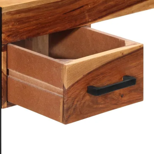 Miniatura 5 de vidaXL Escritorio, escritorio de pie para computadora con cajón, escritorio de oficina en casa con marco de acero, mesa de estación de trabajo