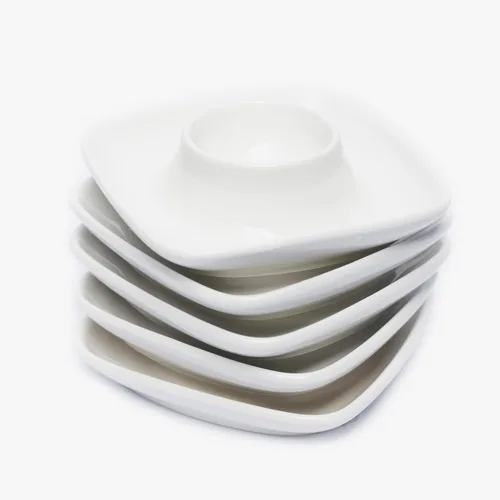 Miniatura 4 de Ceramics - Juego de 6 soportes para huevos duros, color blanco