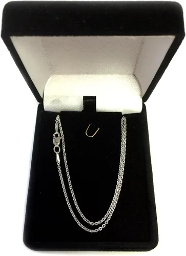Miniatura 4 de Jewelry Affairs Collar de cadena Forsantina de oro blanco de 14 k, 0.059 in