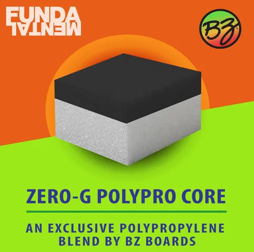 Miniatura 5 de BZ Bodyboards - Bodyboard fundamental - Pilotos avanzados - Zero-G Polypro Core - Surlyn Slick - Cubierta de celda H de 8 libras - Cola creciente