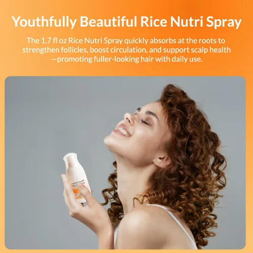 Miniatura 10 de Youthfully Beautiful Rice Nutri Spray and Shampoo Bar Set Thickens Hair Support Healthy Growth Rice Coffee Extract for Thinning Hair and Hair Loss
