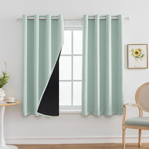Miniatura 11 de Anytime Juego de 2 paneles de cortinas 100% opacas, con aislamiento térmico para dormitorio, paneles de sombreado completo