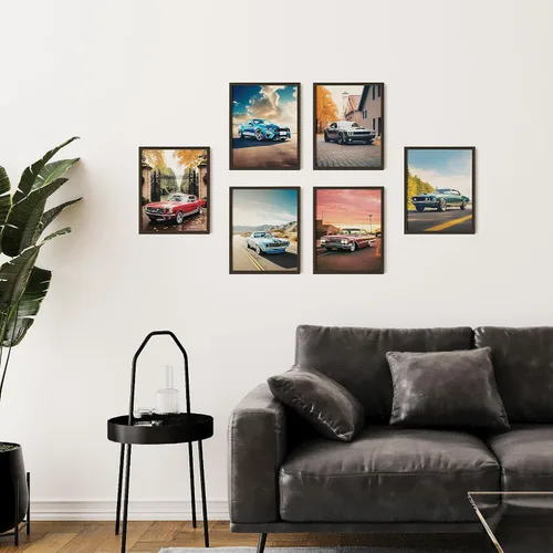 Miniatura 5 de 97 DECOR Pósteres ENMARCADOS de Super Coches para Habitación de Niños - Impresiones Modernas de Arte de Pared de Coches, Póster de Coche Deportivo