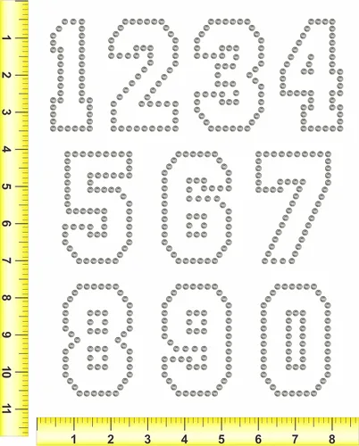 Miniatura 3 de Rhinestone Genie Font-Sports - Plantilla magnética de diamantes de imitación de 3 pulgadas, color negro, (RT1-FON333)
