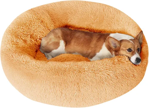 Miniatura 31 de JOLLYVOGUE - Cama para perros y gatos, cama relajante y antiestrés para mascotas y perros pequeños, cojín esponjoso en forma de dona para mascotas