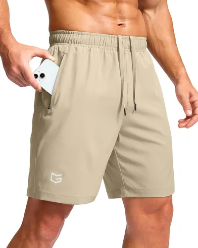 Miniatura 50 de G Gradual Pantalones cortos deportivos para correr para hombre con bolsillos con cremallera, de secado rápido, de 7 pulgadas, 5 pulgadas, 9