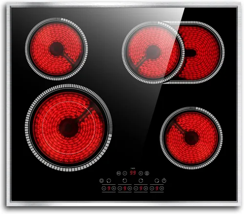 Miniatura 11 de Placa eléctrica de 2 quemadores, estufa eléctrica de 120 V con control táctil superior, encimera de doble quemador de 12 pulgadas de 2000 W