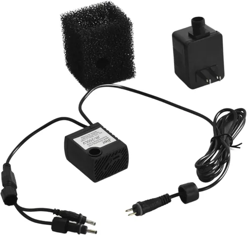Miniatura 4 de Teamson Home Fuente de Agua de Maceta Esmaltada de Piso con Luz LED Integrada y Bomba para Exterior Interior Patio Jardín Patio Trasero Terraza