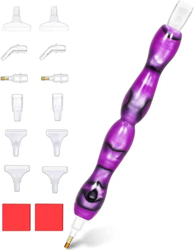 Miniatura 8 de Praise V Do Kit de accesorios de herramienta de bolígrafo de perforación de pintura de diamante, selector de gemas de diamantes de imitación para X
