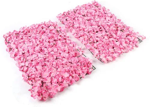 Miniatura 7 de Paneles de flores para decoración de pared, panel de fondo de pared de flores artificiales, decoración de flores, 23.6 x 15.7 in (24 x 16 pulgadas)