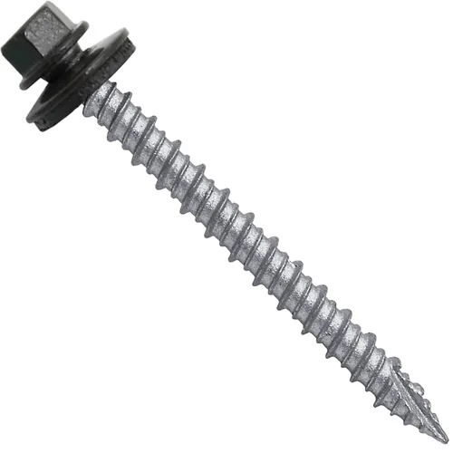 Miniatura 12 de Brite - Tornillos para techos de metal blanco (10 x 2 unidades), cabezal de arandela hexagonal, arranque automático/roscado, arandela EPDM, 3 x 250