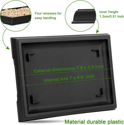 Miniatura 2 de Pinkunn 2 Piezas Bandeja de Humedad para Bonsái Bandeja de Goteo Plásticas Captador de Agua para Plantas Platillos para Interiores y Exteriores