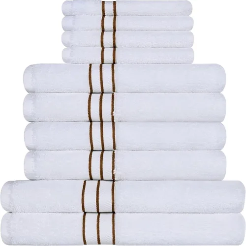 Miniatura 41 de Juego de toallas de baño de algodón turco ultra suave de Superior, juego de 2 piezas, toallas para la ducha, baño, artículos esenciales para el Latte