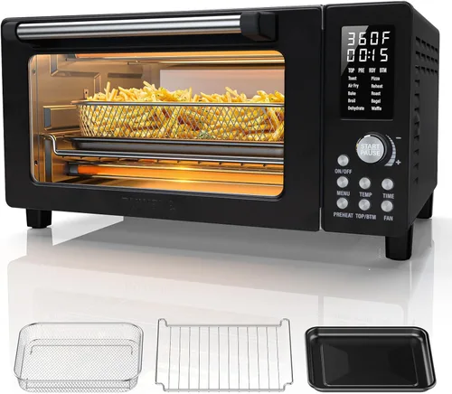 Miniatura 9 de Nuwave Bravo Pro Convección Freidora de Aire Tostador Horno Combo, 2025 Nuevo y Mejorado, 10-en-1, Controles de Temperatura 50°-450°F, Tecnología