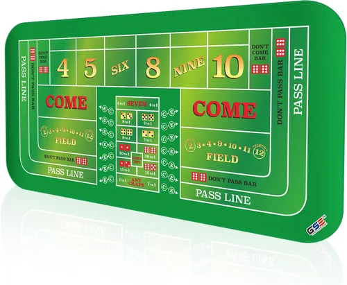 GSE Games & Sports Expert Tapete de mesa de dados de casino de 70 x 35 pulgadas con bolsa de transporte, cubierta de goma antideslizante para juegos