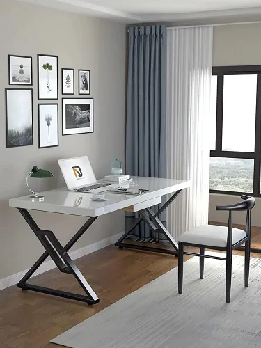 Miniatura 2 de Patas de metal para mesa, paquete de 2 patas resistentes para muebles de 28 pulgadas de alto, 20 pulgadas de ancho, estilo rústico y cuadrado, patas