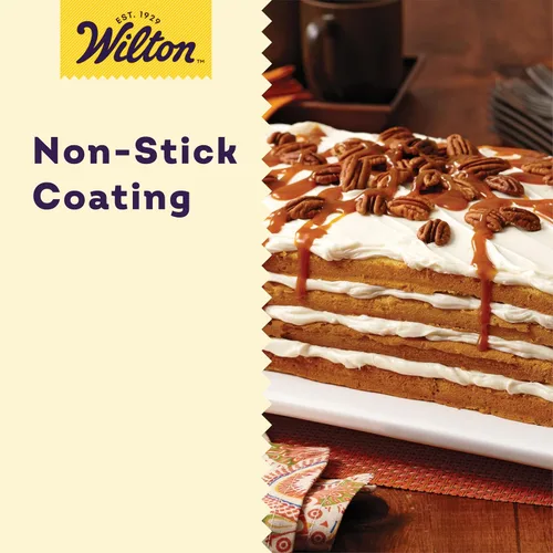 Miniatura 4 de Wilton Easy Layers - Bandeja rectangular para tartas, juego de 2 bandejas para hornear, acero
