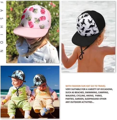 Miniatura 46 de Sombrero de béisbol para niños, sombrero de protección solar para niños pequeños, sombreros de algodón, sombrero de sol para bebés, niñas y niños