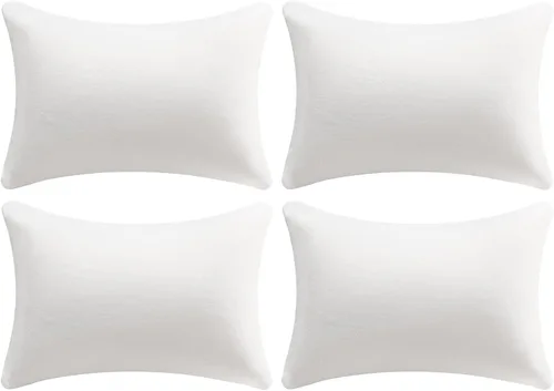 AM AEROMAX Almohada de espuma viscoelástica de 12 × 20 pulgadas (paquete de 4) – Cojín rectangular para cojín decorativo, cama, sofá, no se deforma