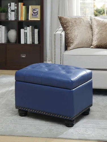 Miniatura 5 de Convenience Concepts Designs4Comfort 5th Avenue - Otomana tapizada de almacenamiento de 24 pulgadas, taburete y asiento contemporáneo con tapa