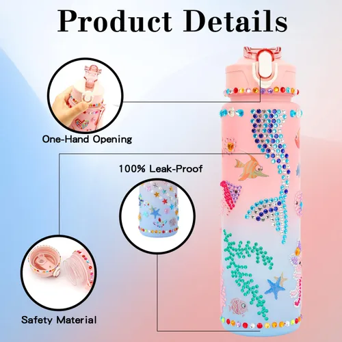 Miniatura 4 de Regalos para niñas de 4 a 12 años, decora tus propios kits de botellas de agua para niños de 4 a 6 a 8 a 10 años, regalos de cumpleaños de Pascua