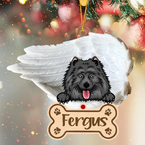 Miniatura 81 de Adorno de perro afgano de 1 ángel, adorno acrílico 2D personalizado conmemorativo para perros, regalo por pérdida de mascotas, regalo