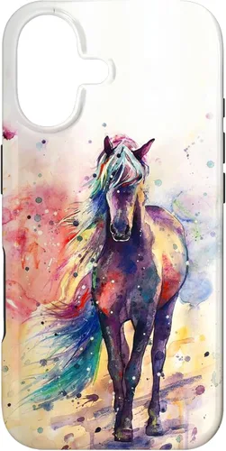 Colorful Horse Watercolor Horse Gift for Horses Lovers Girls Case for iPhone 17