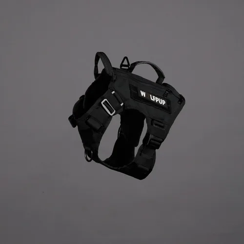 Miniatura 5 de Arnés táctico para perro (negro alfa, mediano)
