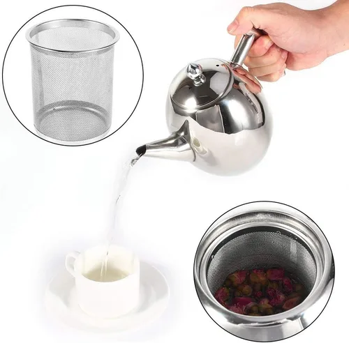 Miniatura 6 de Hervidor de agua durable del pote del café del té de la tetera del acero inoxidable con la capacidad grande del filtro (1L)