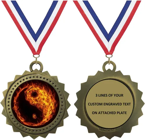 Miniatura 15 de Express Medals Various Styles 1 to 50 Pack of Engraved Gold Martial Arts Medals Trophy Award with Neck Ribbon Medal Trophies Gift Prize Karate