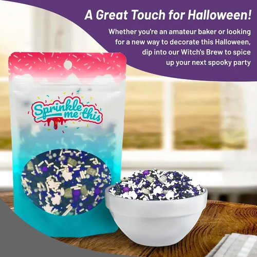 Miniatura 2 de Delicious & Deadly Graveyard Smash-RIP negro, violeta, morado, blanco, plata, mansión encantada de Halloween, otoño, colorido, chispas de caramelo