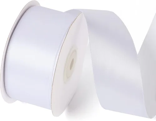 Miniatura 19 de Rollo de cinta de satén de una sola cara de 1 pulgada x 25 yardas, cintas ideales para envolver regalos, manualidades, decoración de fiestas de negro