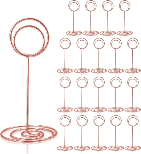 Miniatura 13 de Soportes para números de mesa, 20 unidades, 3.35 pulgadas, soportes para números de mesa para bodas, fiestas, graduaciones, recepciones
