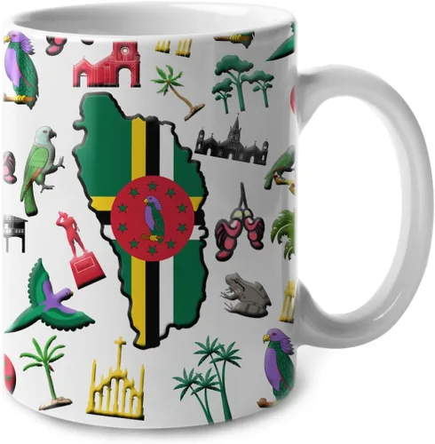 Miniatura 45 de Lotacy Taza de café con símbolos de Cuba con bandera de mapa, taza de cerámica de bandera cubana de 11 onzas, recuerdo de Cuba y regalos, idea