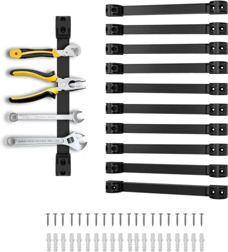 Miniatura 12 de Paquete de 5 soportes magnéticos para herramientas, tiras magnéticas, barra magnética con revestimiento de PVC para organizador de herramientas