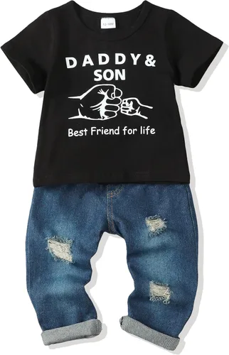 Miniatura 46 de Renotemy Ropa de bebé para niño, trajes de mezclilla, sudadera con capucha para bebés, pantalones de mezclilla, ropa para niños pequeños