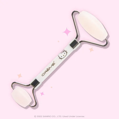 Miniatura 2 de The Crème Shop Rodillo de masaje facial de cuarzo Hello Kitty Love