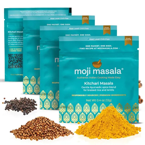moji masala Kits de especias indias – Mezcla de especias Kitchari Masala – Mezcla de especias para auténtica comida india en casa – Juego de