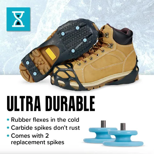 Miniatura 6 de Due North Tacos de hielo multiusos para zapatos y botas, picos de tracción para hombres y mujeres que trabajan en hielo y nieve