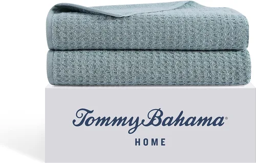 Tommy Bahama - Toallas de baño, altamente absorbentes y suaves, esenciales para el baño, baja pelusa y resistentes a la decoloración, certificadas