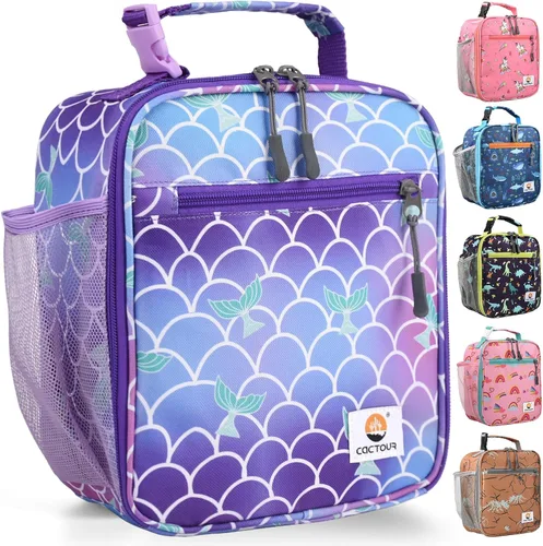 Miniatura 25 de CaCTOUR Lonchera para Niños, 2 Paquetes Bolsa de Almuerzo Aislada para Niñas y Niños, Bolsa Suave Mini Enfriador Regreso a la Escuela Bolsa