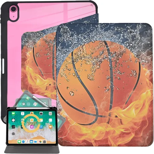 Miniatura 9 de Funda para iPad (A16) 11ª/10ª generación de 10.9 pulgadas 2025/2022, piel sintética con soporte giratorio de 360 grados, cubierta protectora de TPU