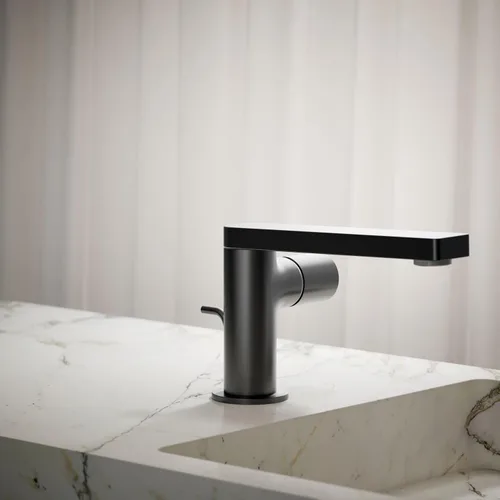 Miniatura 2 de Kohler 73050-7-BL Composed Grifo de lavabo de baño con mango cilíndrico, 1.2 gpm, negro mate